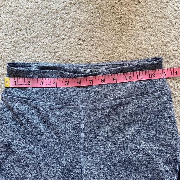 Gray high waisted mesh stripe leggings, size small - Picture 4 of 6